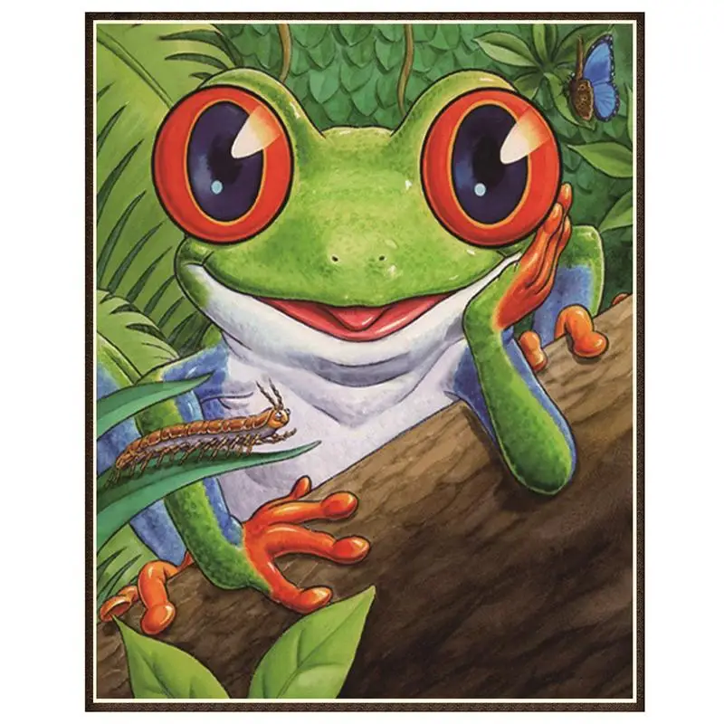 5D Diamond Painting 25*30cm Frog Half drilling Diamond Painting DIY
