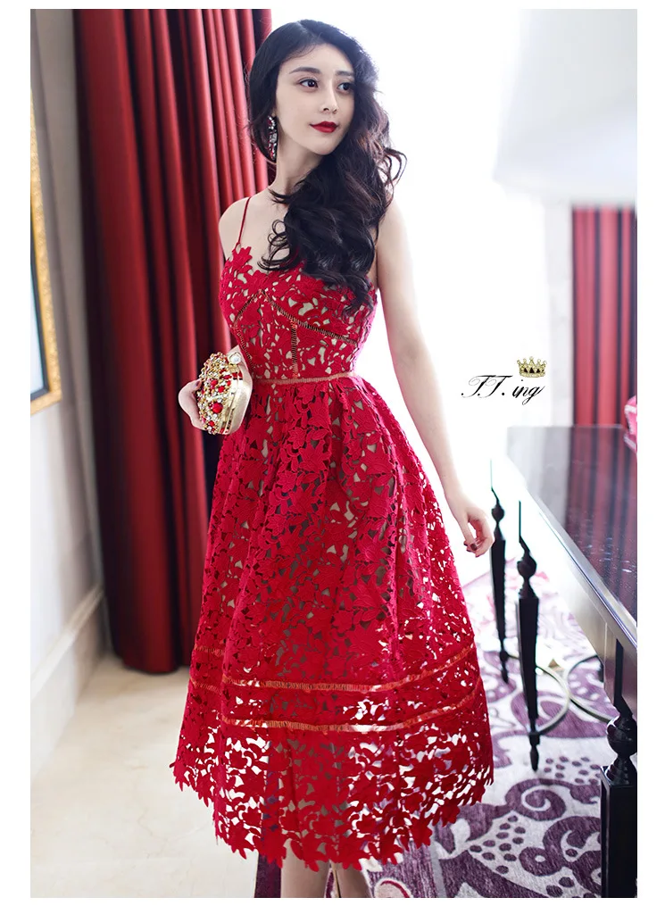 red one piece for party