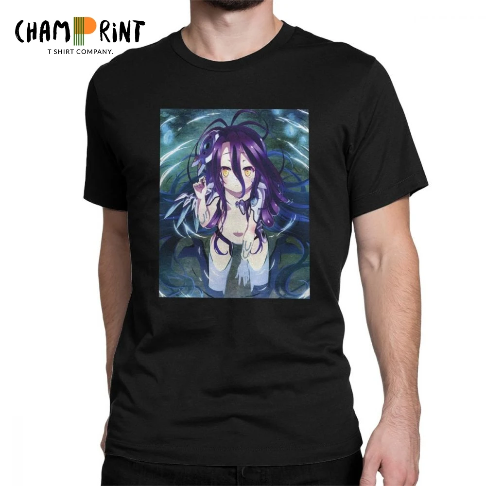 

Men's No Game No Life T Shirt Pure Cotton Clothes Casual Short Sleeve Round Collar Tee Shirt Printed T-Shirts