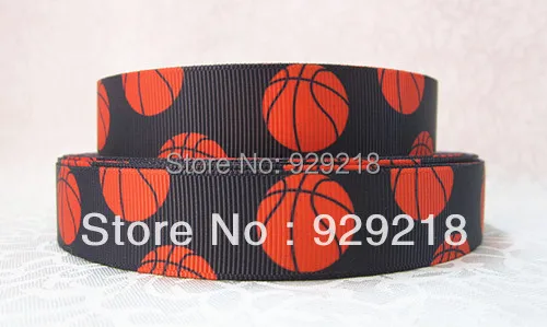 

wm 10 yards lot 7/8inch 22mm 121004 basketball grosgrain ribbon