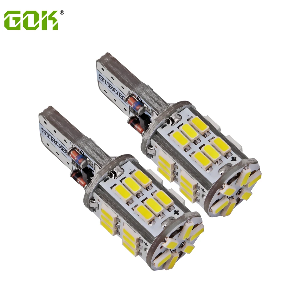 50 шт./лот T10 светодиодная стробоскопическая вспышка 194 W5W 30led 3014 SMD стойкий блеск +