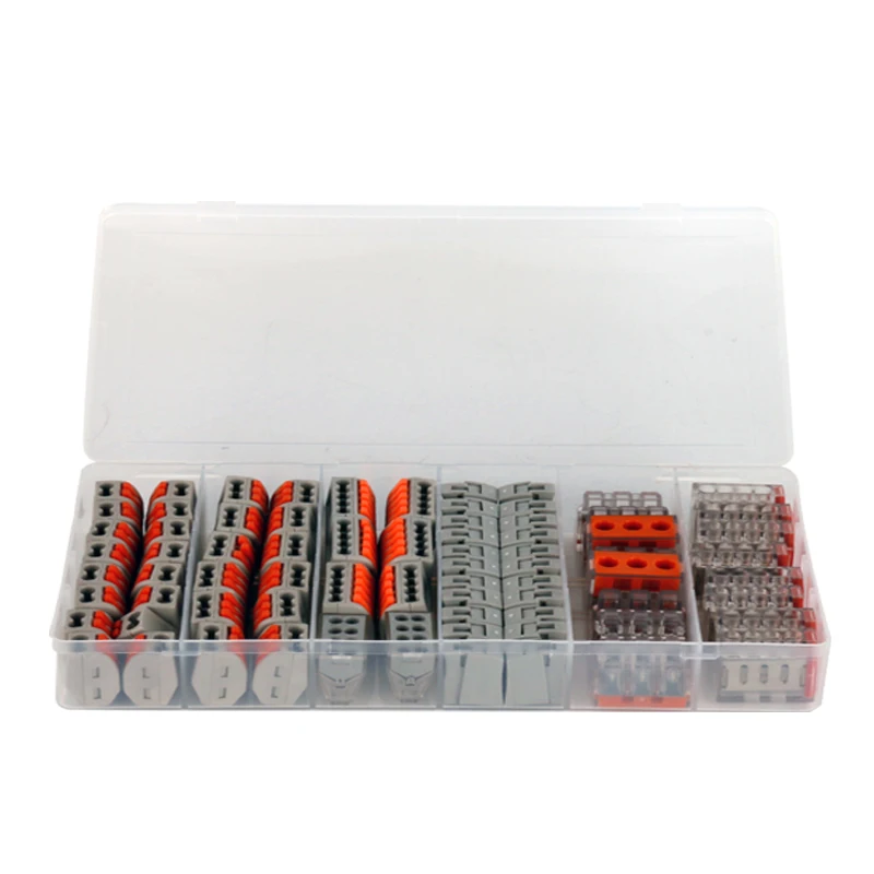

74pcs Equivalent Wago Compact Splicing LED Connectors Kit Quick Connect Terminal Blocks