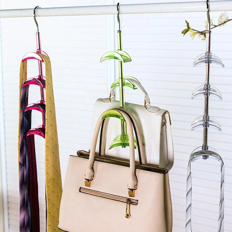 

Tie Belt Scarf Handbag Storage Hangers Holder Closet Shelves Rack Organizer Multifunctional Wardrobe Space Saver Hotel Bathroom