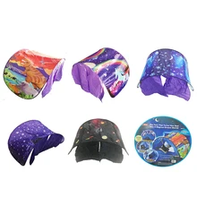 Пижама с динозавром космический корабль складной Для мальчиков и девочек детская одежда с принтами звездочек палатки зимние Звездное и космический корабль без светильник