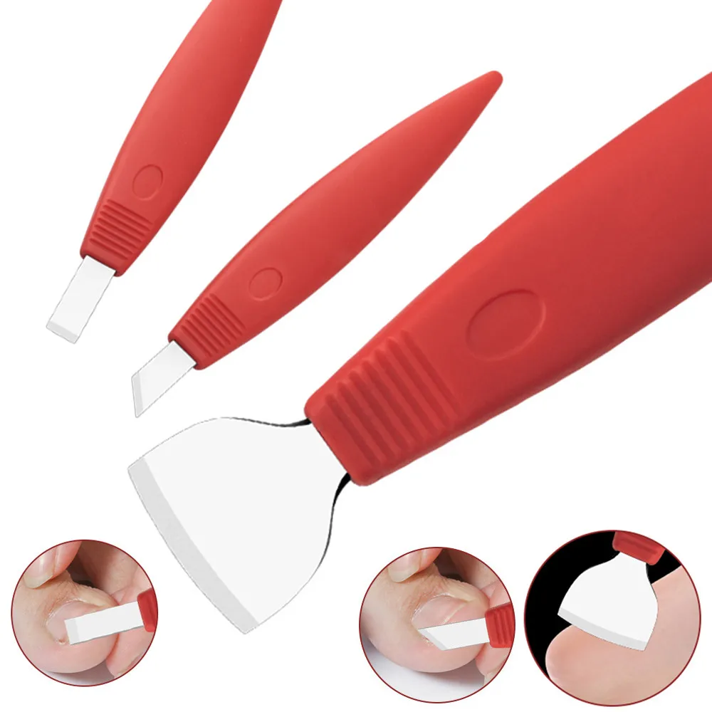 

Nail Art Double Sided Cuticle Finger 3Pcs/Set Ingrown Toe Nail Correction Nippers Clipper Cut Remover Pusher Dead Skin Dirt Remo