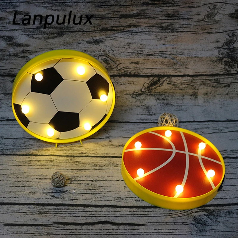 Lanpulux 3D декоративная статуэтка Баскетбол ночные светильники мальчик украшение