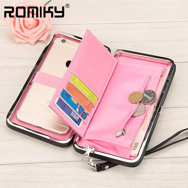 imágenes para Romiky Ladies Day Embrague Cartera de la Caja Para El Iphone 7 6 6 S Plus 5 5S SÍ Correa de Cuero 5C Bolsos Del Teléfono Bolsa de Mujeres de La Muchacha Del Bowknot regalo imágenes para Romiky Ladies Day Embrague Cartera de la Caja Para El Iphone 7 6 6 S Plus 5 5S SÍ Correa de Cuero 5C Bolsos Del Teléfono Bolsa de Mujeres de La Muchacha Del Bowknot regalo