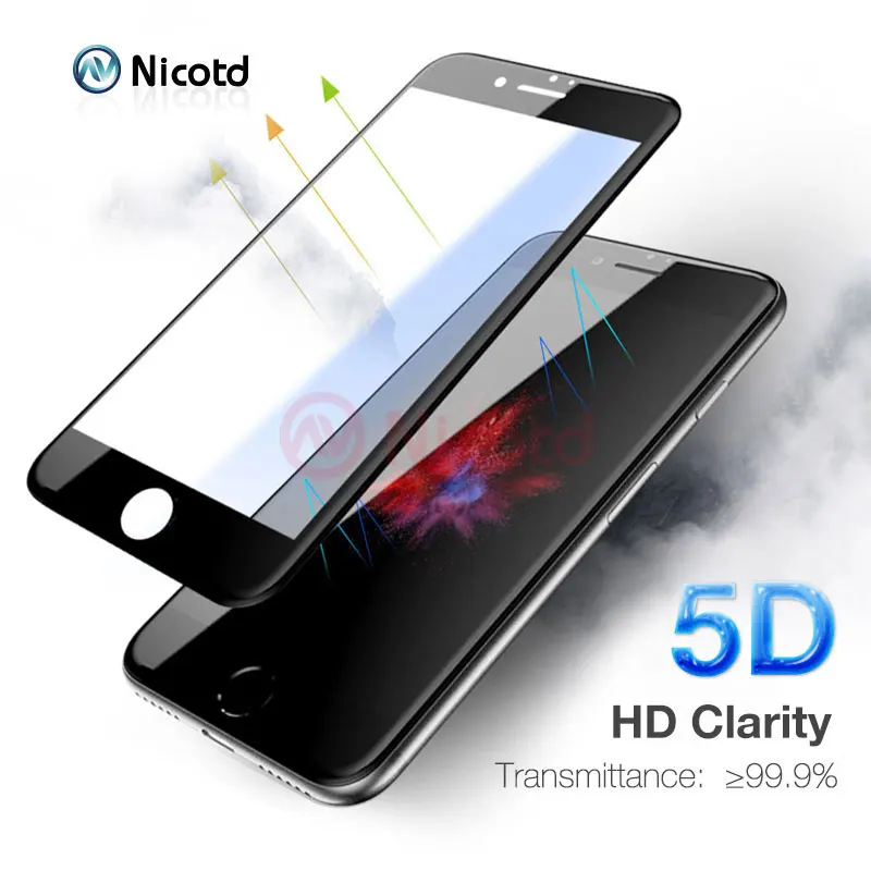 5D Full Cover Edge Tempered Glass For iPhone 8 7 plus (4)