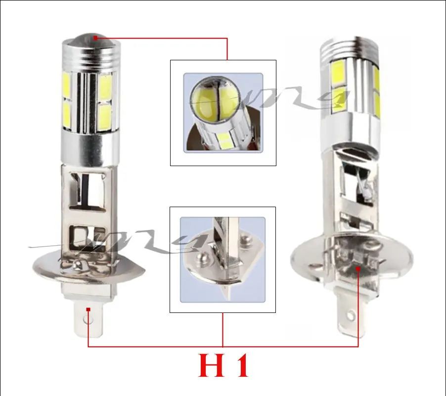 H1 светодиодный супер яркий белый 10 5630 SMD светодиодный H1 лампа авто светодиодный светильник s автомобильный противотуманный светильник сигнал поворота дневной ходовой светильник DRL 12V