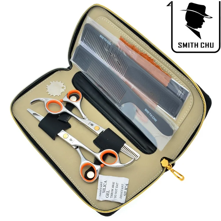 

6.0" Smith Chu Professional Hairdressing Hair Scissors Kit Japan Steel Salon Cutting Shears Hairstylist Thinning Clipper LZS0074