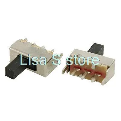 

30pcs SS12F44-G6 6mm Height Knob 3 Pin 2 Position 1P2T SPDT Vertical Slide Switch 0.5A 50V DC SS12F44-G8 8mm Knob