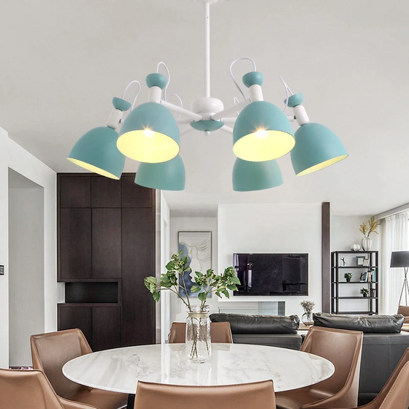 

Trazos LED Chandelier Modern Hanging Lamp For Living Room Dining Room Lustres Pendente White Black E27 Lampshades Lightings