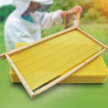 30 штук сотовой основы глубокая комната натуральный пчелиный воск улей инструменты пчеловодства пчелиное гнездо 22X35 см