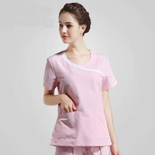 Летний больничный медицинский скраб Комплекты одежды стоматологическая клиника Красота салон униформа медсестры модный дизайн в обтяжку врачей ткань