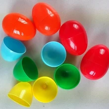 Одноцветное пластиковое яйцо, пасхальное яйцо для подарка 6x4 см, 10 шт./лот