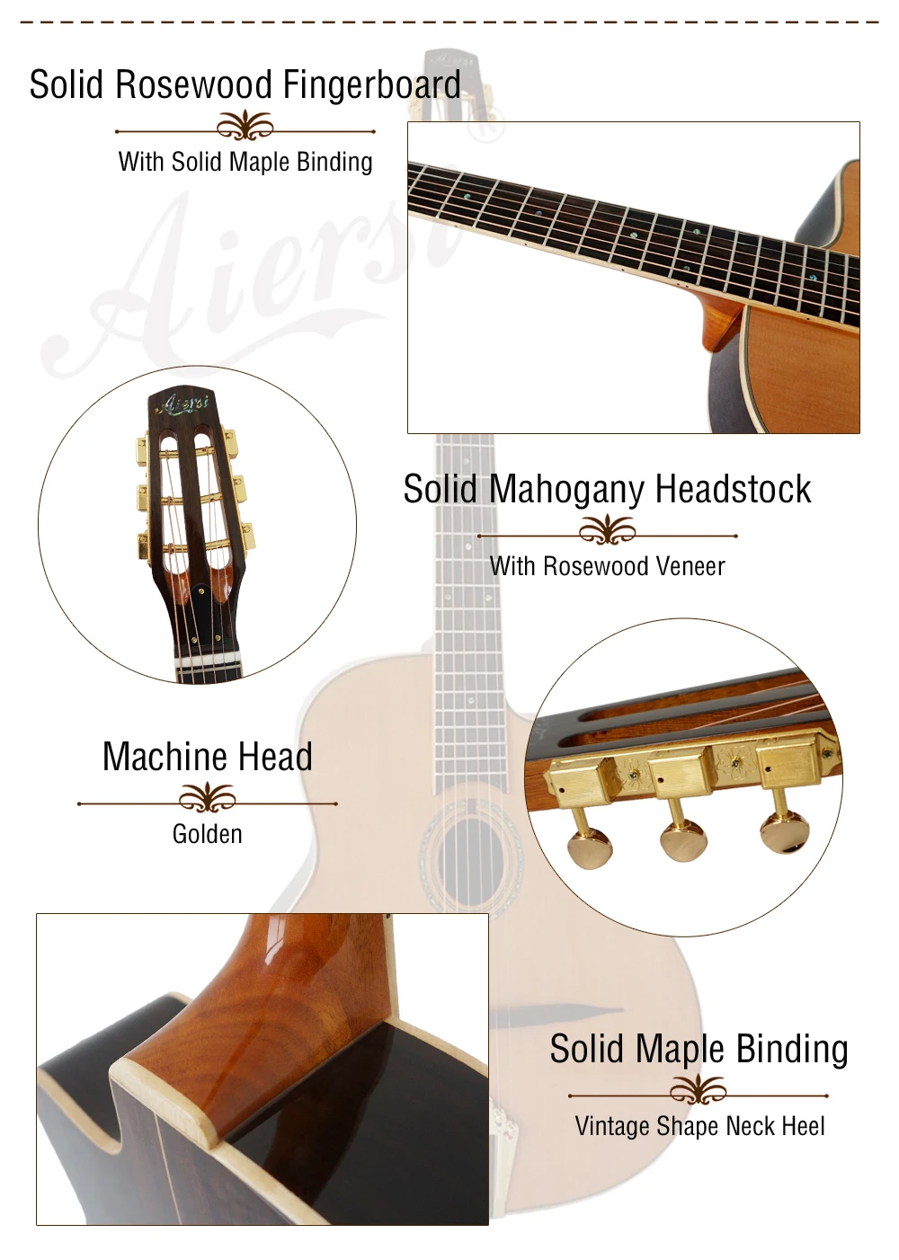 Aiersi O  hole gypsy guitar  (1)