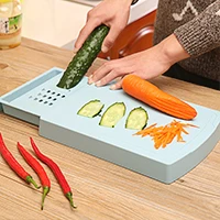 

The drawer type storage block cutting board with double slice grater Storage chopping block 31.5*22.5*4cm free shipping