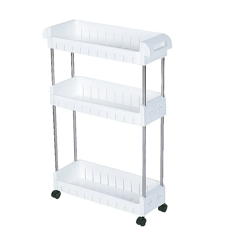  The Goods For Kitchen Finishing Rack Wheeled Mobile Toilet Bathroom Shelf Quilted Storage Cabinet D - 33026957376