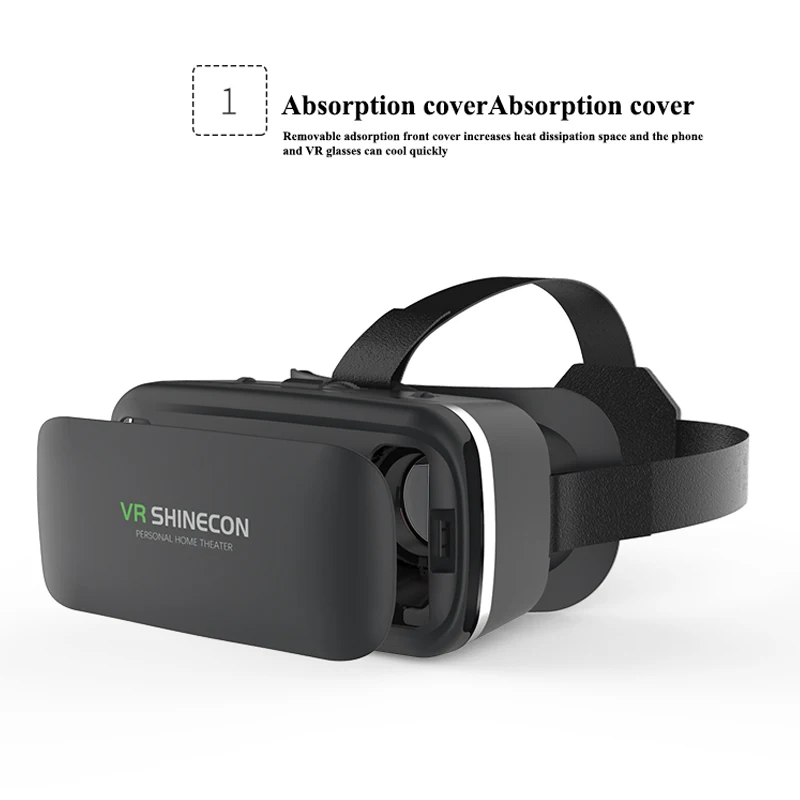 Черный ультра чистый картон VR очки коробка Виртуальная реальность 3D для Android iOS