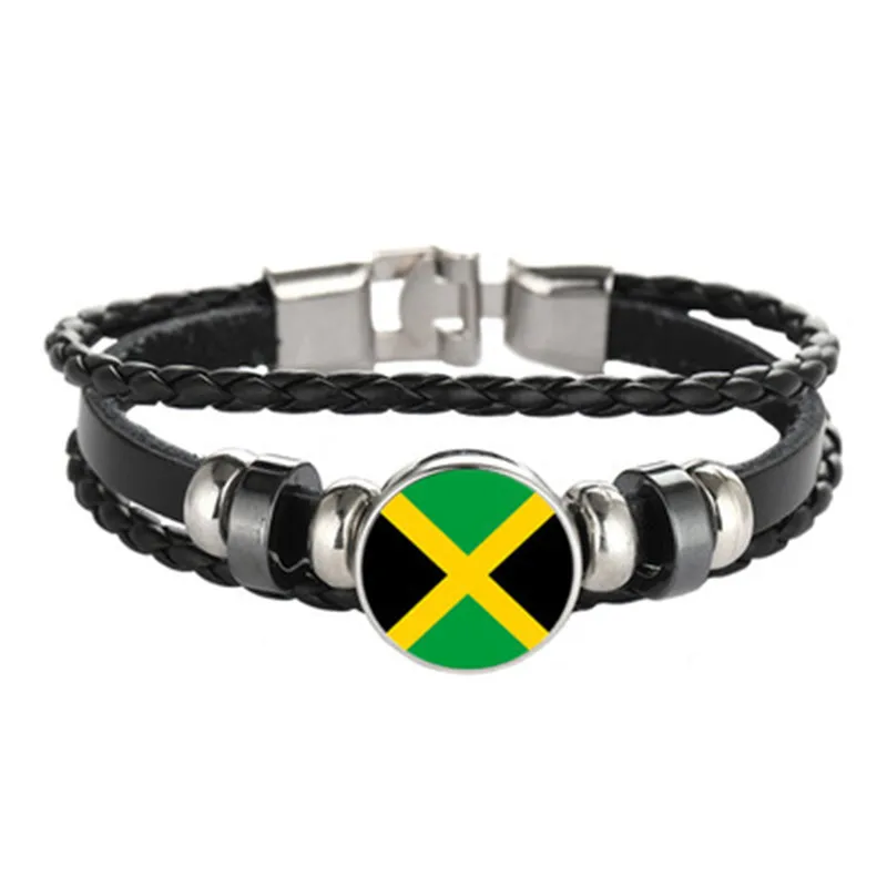 Italy-New-Zealand-Uruguay-Greece-Jamaica-Flag-Multilayer-Leather-Bracelet-Fashion-Bracelet-Men-and-Women-Jewelry