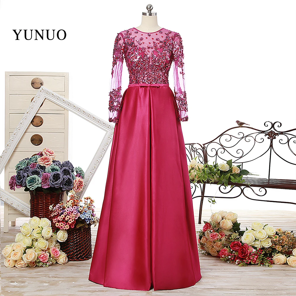 Appliques Prom Dresses Best Selling Scoop Long Sleeves vestido de festa