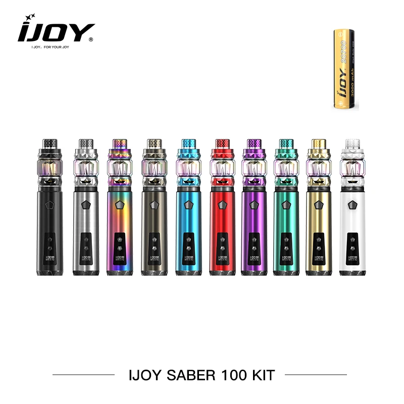 

3pcs/lot Electronic Cigarettes Ijoy SABER 100w Kit Diamond Sub ohm Tank OLED display Vape E Cigarettes with 20700 battery