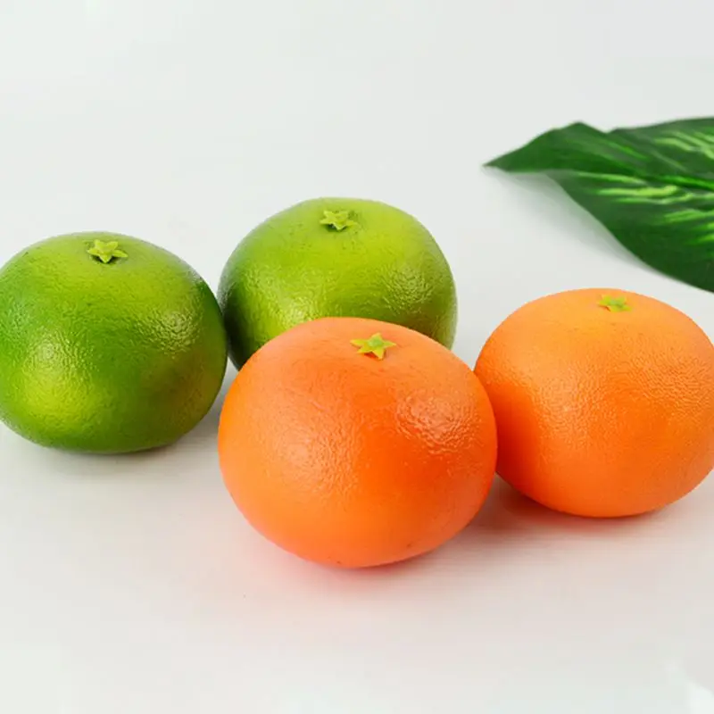 Реалистичный, похожий на естественный Декоративные Искусственный апельсин поддельные фрукты для дисплей Свадебная вечеринка украшения Craft