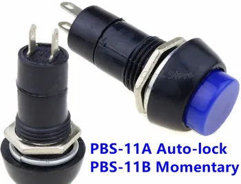

1pcs Blue 12MM PBS-11A PBS-11B Push Button Switch Auto-lock/Momentary DIY Switch Electronic Switches Components Accessories