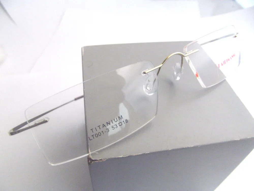 

Agstum Luxury Titanium Gold Rimless Men Flexible Eyeglass Frame Eyewear Spectacles RX