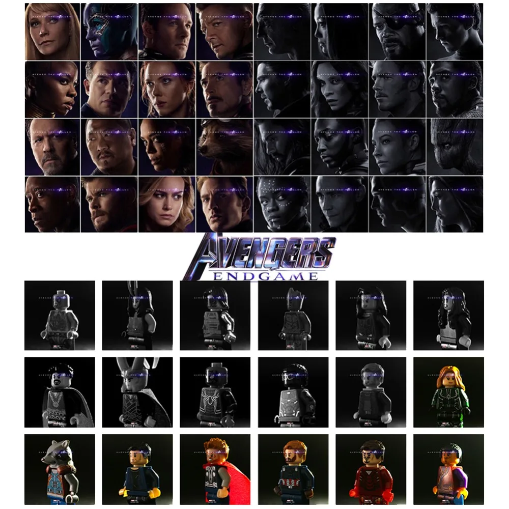 

Avengers 4 EndGames Legoingly Captain Marvel figures Thanos Spiderman Quantum Building Blocks bircks compatible Legoes toys kids
