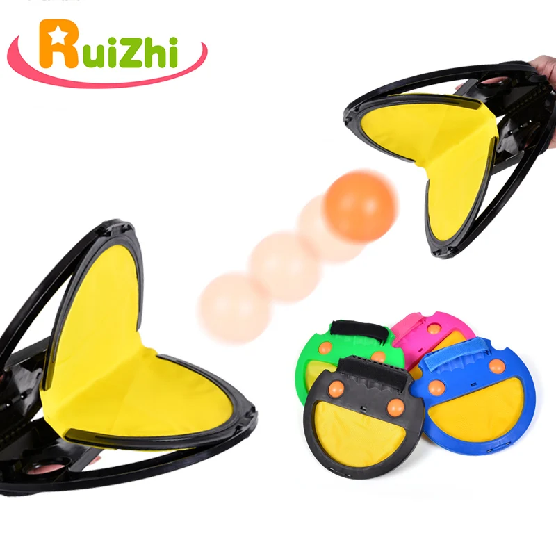 

Ruizhi 2pcs Children Throw Catch Hand Hold Ball Rackets Suit Outdoor Sports Toys Parent-Child Interaction Game Kids Toys RZ1069