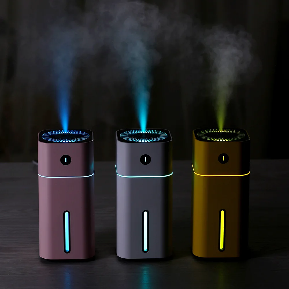 

180ml Mini Air Humidifier USB Ultrasonic Humidifier Car Aroma Diffuser Electric Essential Oil Diffuser Cup 7 Color LED Lights