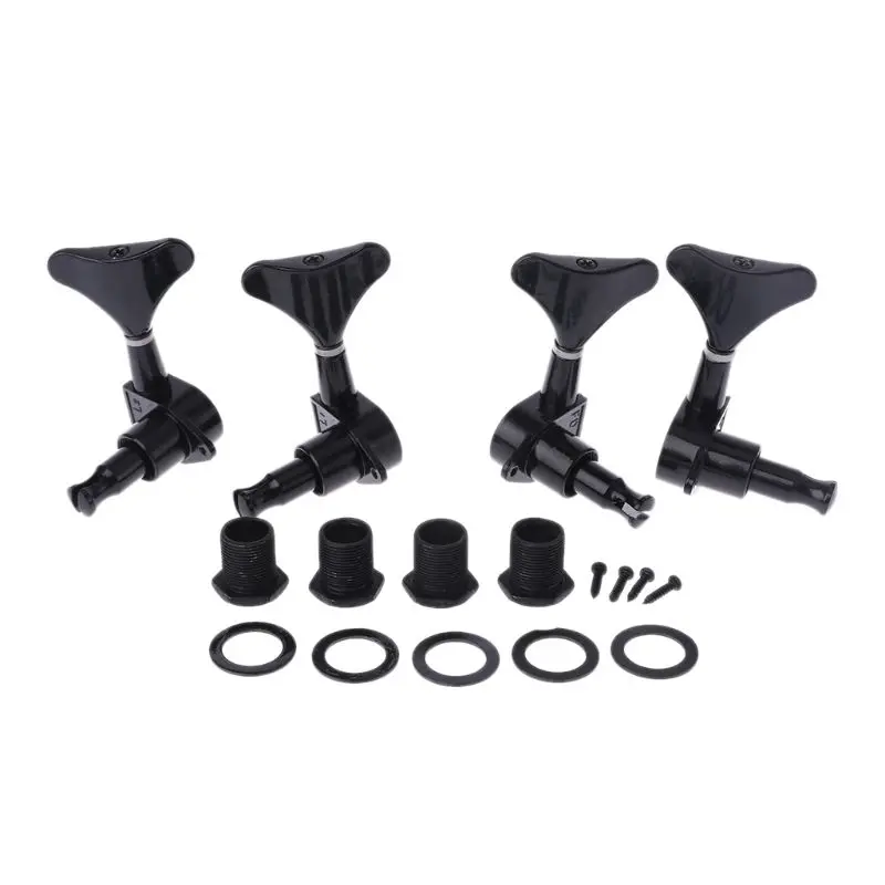 

New Guitar Sealed Tuners Tuning Pegs Machine Heads 2R2L For 4 String Bass Black