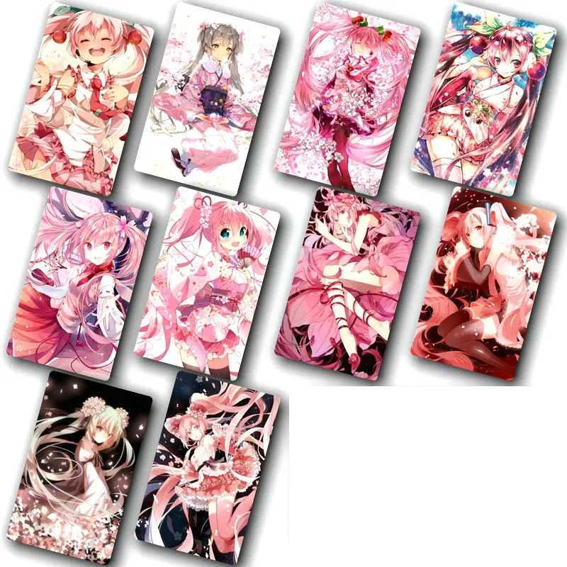 Hatsune Miku Sticker 100pcs Different Style Anime Stickers Bus ID Waterproof Card Stikers Classic Toys