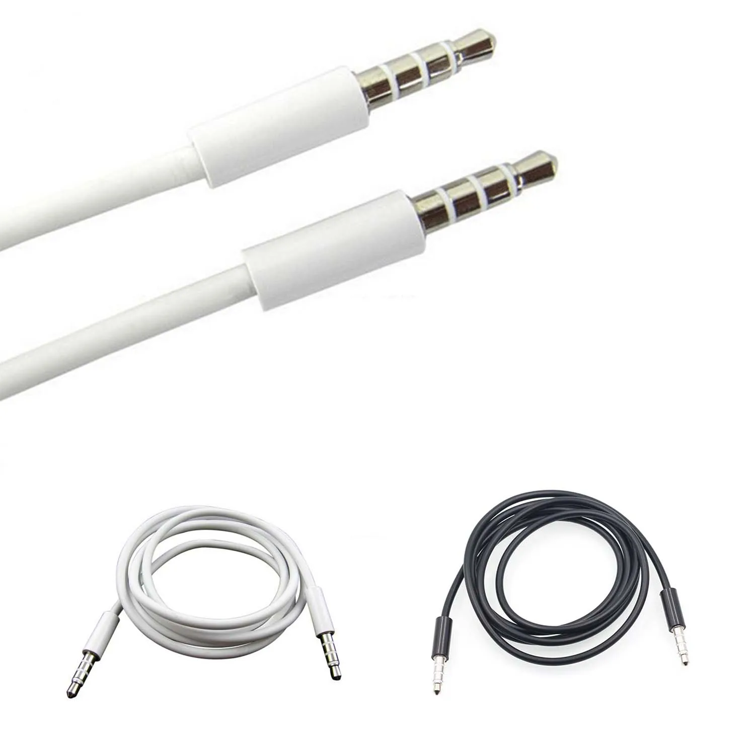 3.5mm 1/8'' Male To Male 4 Pole 3 Ring TRRS AV Audio Extension Cable