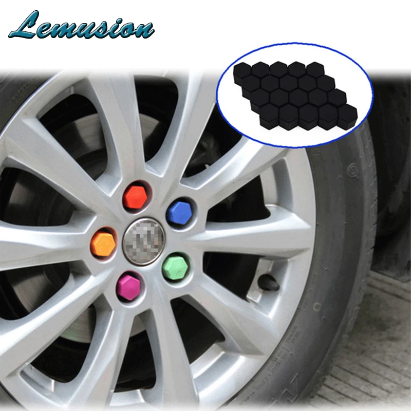 

Car styling 20Pcs Silicone Car Wheel Hub Screw Cover Cap For Jeep Renegade Wrangler JK Volvo XC90 XC60 S60 V70 S40 V40 V70 V60