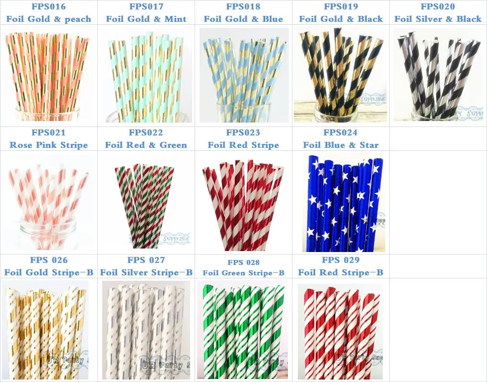 Foil Paper Straw 16-30