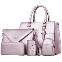5 Bag/Set Frauen Handtaschen 2017 Pu-leder Frauen Umhängetasche Geschäfts Heißer Mädchen Tasche Solide Volume Frauen Taschen SA019