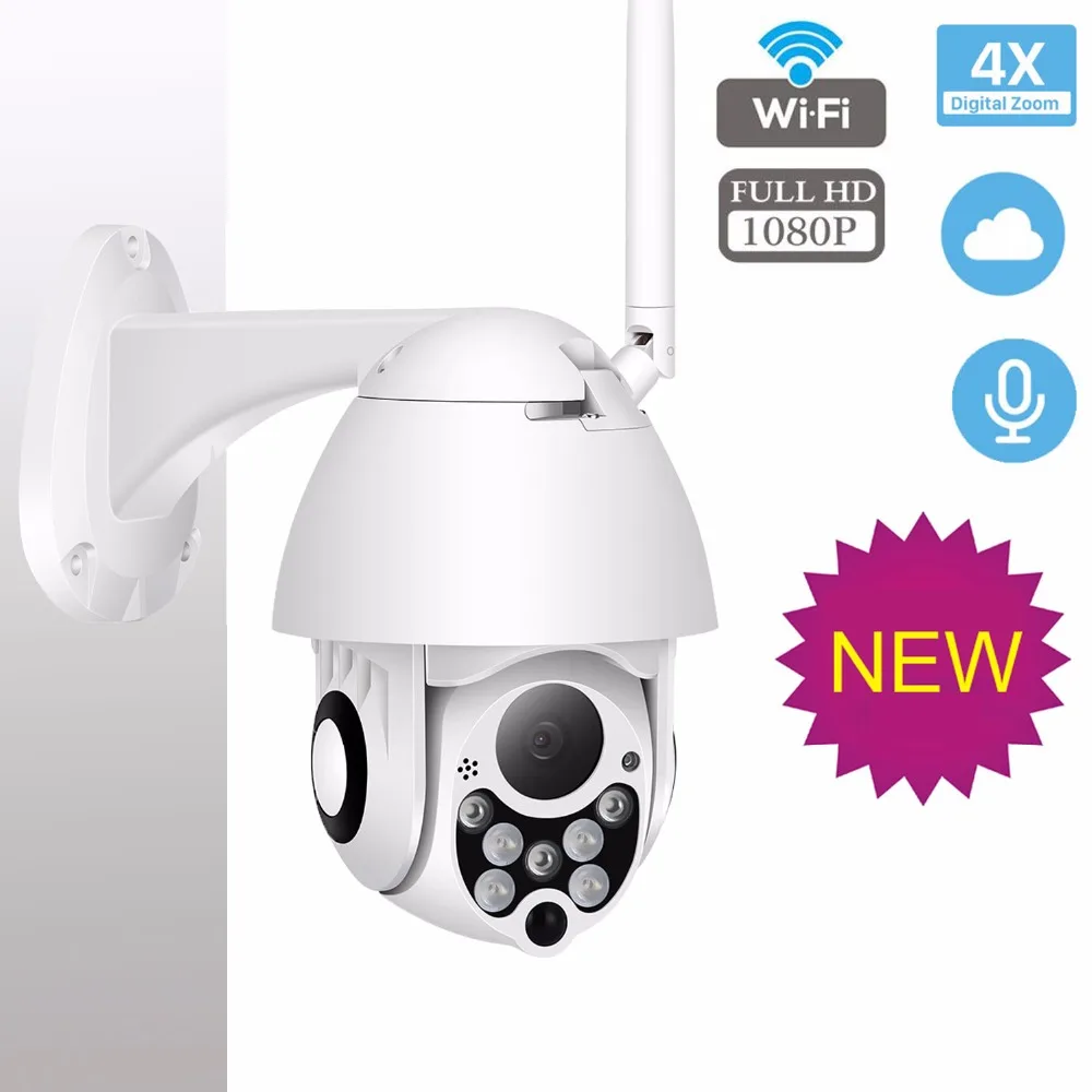 

IP Camera WiFi 2MP 1080P Wireless PTZ Speed Dome CCTV IR Onvif Camera Outdoor IP66 Security Surveillance ipCam Camara exterior