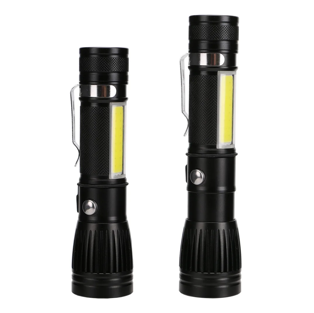 

Telescopic LED Flashlight Aluminium Alloy USB Rechargeable Emergency Lamp Torch Light for Camping ASD88