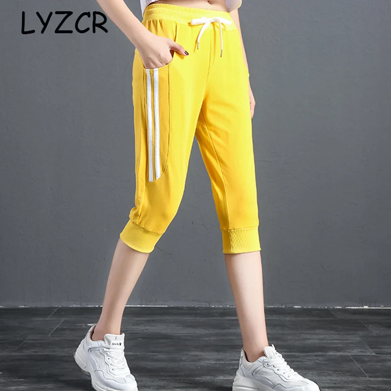 Women's Summer Capris Striped Pants Harem 2019 Cotton Plus Size Harem Capri Pants Women Loose High Waist Capri Trousers Female Women's Summer Capris Striped Pants Harem 2019 Cotton Plus Size Harem Capri Pants Women Loose High Waist Capri Trousers Female