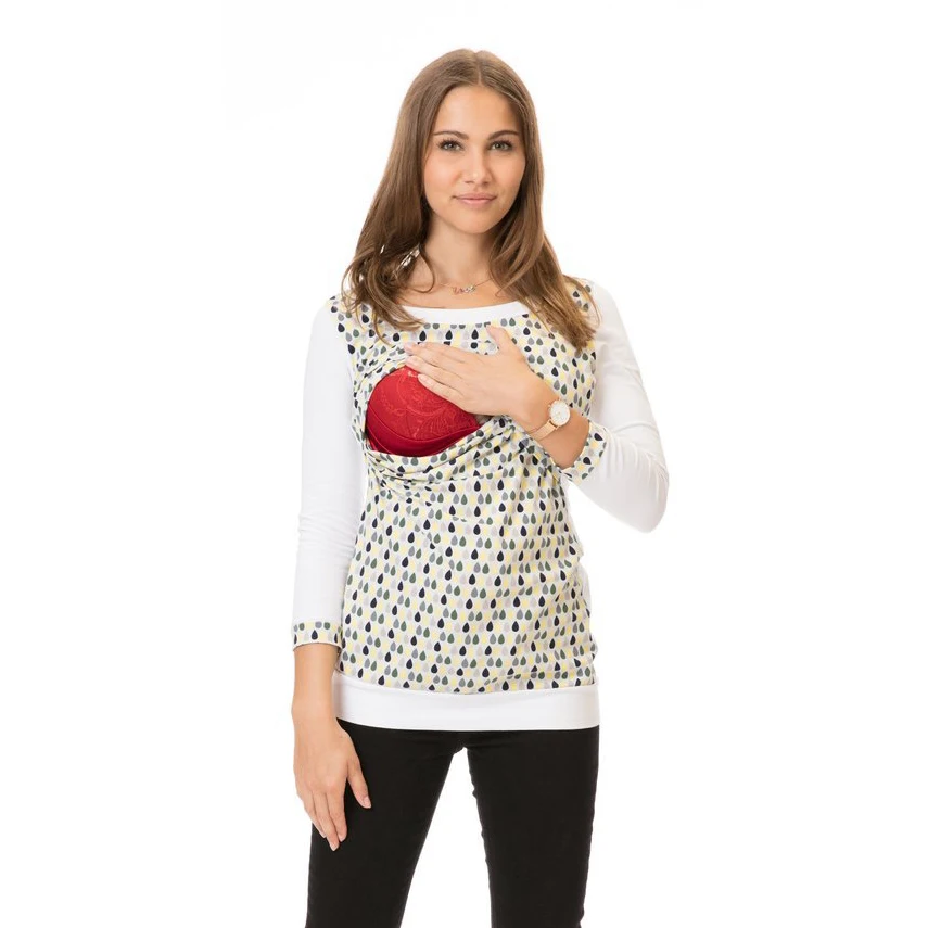 Maternity Breastfeeding Hoodie Winter Pregnant T Shirt Women Pregnancy Hooded Top Lactation Clothes For Nursing Mothers Clothing (9)