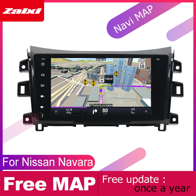 Top ZaiXi 2 DIN Auto  Player GPS Navi Navigation For Nissan Navara D23 2014~2019 Car Android Multimedia System Screen Radio Stereo 3