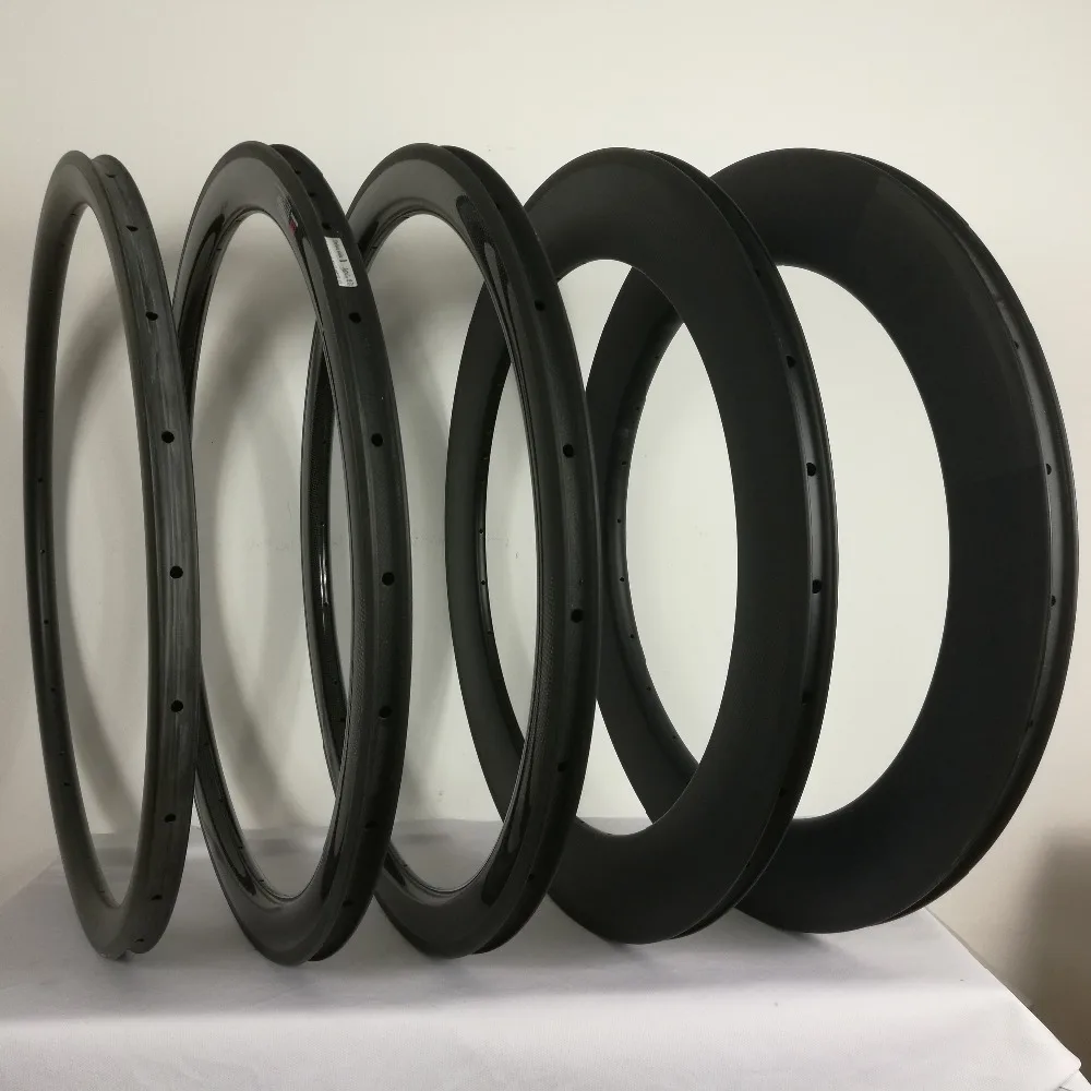 Flash Deal free shipping 700C carbon rims 20mm 30mm 35mm 38mm 45mm 50mm 55mm 60mm 88mm clincher carbon rim 700C bicycle rims 6