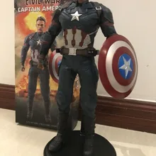 Marvel Капитан Америка, Мстители, Капитан Америка, 1/6 масштаб, окрашенная ПВХ фигурка, Коллекционная модель, игрушки, кукла 24 см