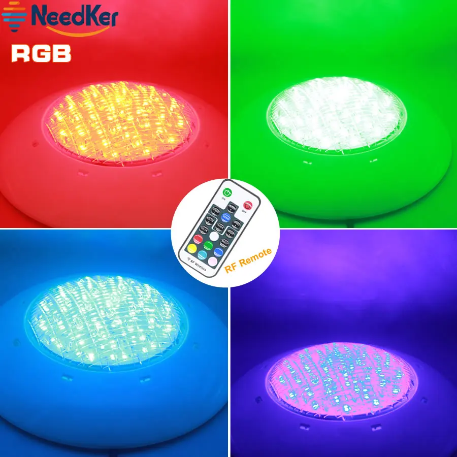 NeedKer Par56 24 Вт 36 Вт плавательный парковое светодиодное освещение RGB+ пульт дистанционного управления подводная лампа лампы для пруда IP68 водонепроницаемые светильники для бассейна