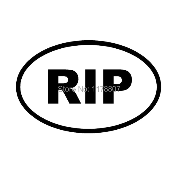 RIP Sticker Rest In Peace Die Death Funeral for Car Window Vinyl Decal
