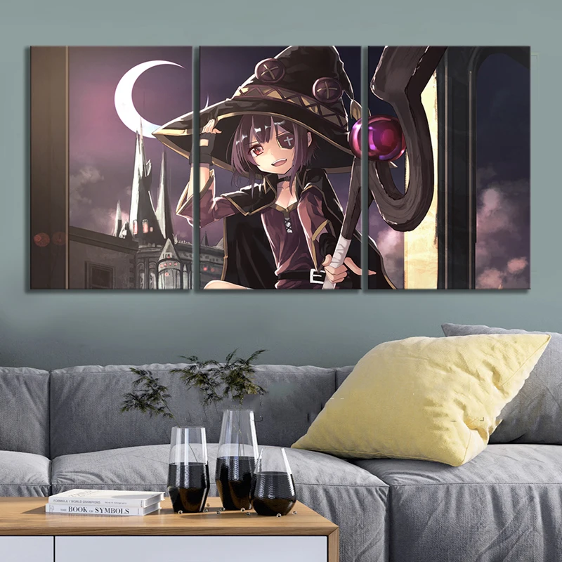 Настенное искусство модульные картины на холсте домашний декор Megumin Kono Subarashii Sekai
