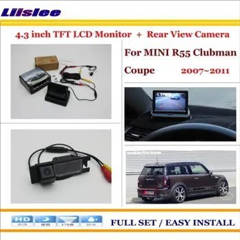 

Liislee For MINI R55 Clubman Coupe 2007~2011 Auto Back Reverse Camera + 4.3" Color LCD Monitor = 2 in 1 Rearview Parking System