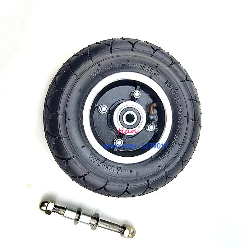 

200x50 Electric Scooter Tyre WheelCenter axisHub 8" Scooter Tyre Aluminium Alloy Wheel Pneumatic Tire Inflation Electric Vehicle